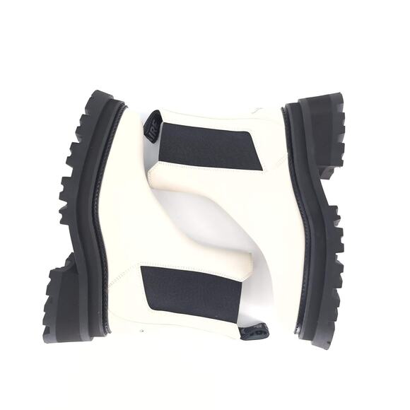 ZADIG & VOLTAIRE Ride Patent Leather Ecru & Black Chelsea Boots - Size 39 - NIB - Picture 5 of 15